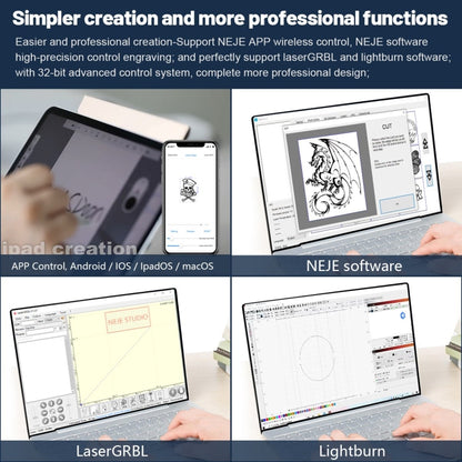NEJE MASTER 3 Plus Laser Engraver with A40640 Laser Module(US Plug) - DIY Engraving Machines by NEJE | Online Shopping UK | buy2fix