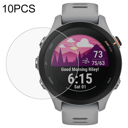 10 PCS For Garmin Forerunner 255 46mm Tempered Glass Screen Watch Film - Screen Protector by buy2fix | Online Shopping UK | buy2fix