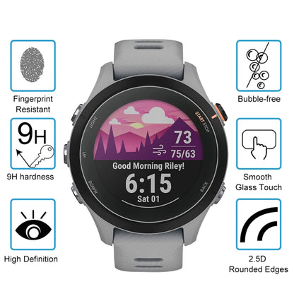 10 PCS For Garmin Forerunner 255 46mm Tempered Glass Screen Watch Film - Screen Protector by buy2fix | Online Shopping UK | buy2fix