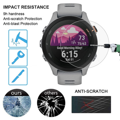 10 PCS For Garmin Forerunner 255 46mm Tempered Glass Screen Watch Film - Screen Protector by buy2fix | Online Shopping UK | buy2fix