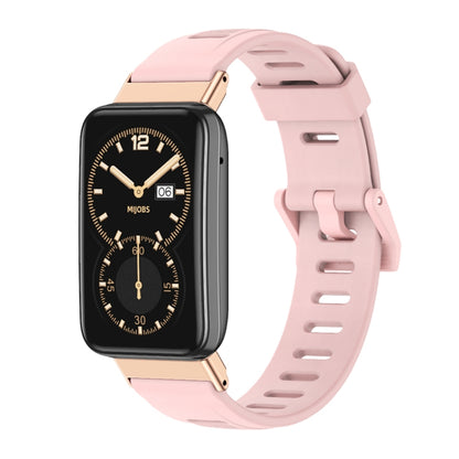 For Xiaomi Mi Band 7 Pro Mijobs Flat Hole TPU Watch Band(Dirty Pink Rose Gold) - Watch Bands by MIJOBS | Online Shopping UK | buy2fix