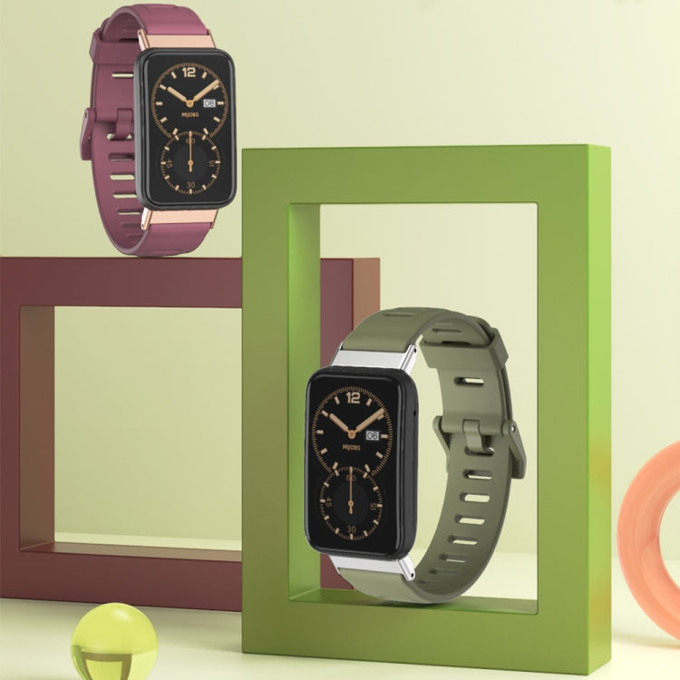 For Xiaomi Mi Band 7 Pro Mijobs Flat Hole TPU Watch Band(Dirty Pink Rose Gold) - Watch Bands by MIJOBS | Online Shopping UK | buy2fix