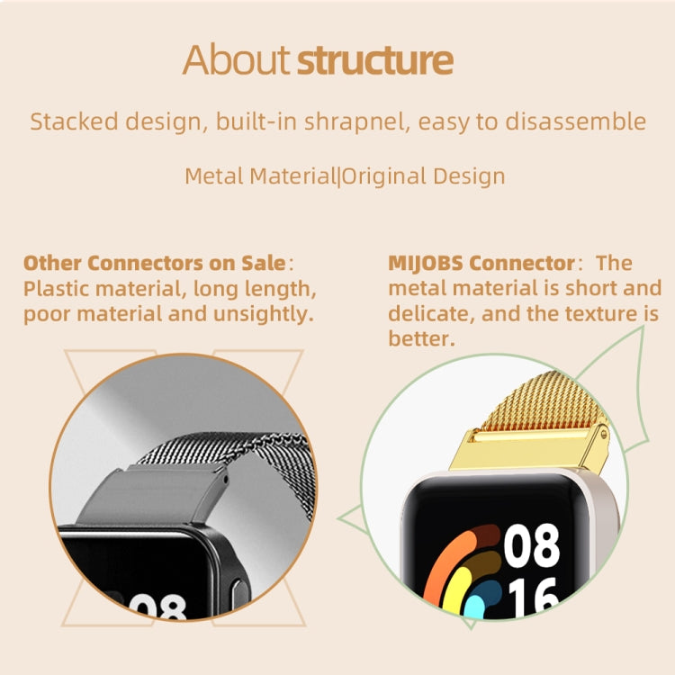For Xiaomi Mi Band 7 Pro Mijobs Flat Hole TPU Watch Band(Dirty Pink Rose Gold) - Watch Bands by MIJOBS | Online Shopping UK | buy2fix