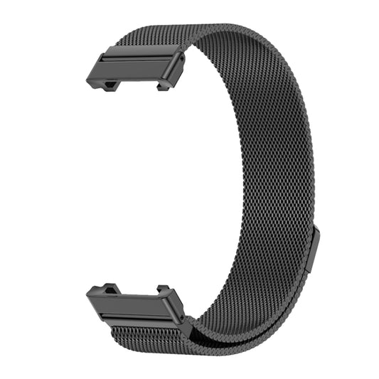 For Xiaomi Mi Band 7 Pro Mijobs Milan Magnetic Stainless Steel Watch Band(Black) - Watch Bands by MIJOBS | Online Shopping UK | buy2fix
