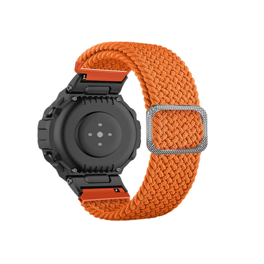 For Amazfit T-Rex / T-Rex Pro / Ares Adjustable Buckle Braided Nylon Watch Band(Orange) - Watch Bands by buy2fix | Online Shopping UK | buy2fix