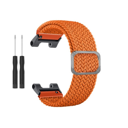 For Amazfit T-Rex / T-Rex Pro / Ares Adjustable Buckle Braided Nylon Watch Band(Orange) - Watch Bands by buy2fix | Online Shopping UK | buy2fix