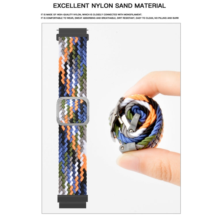 For Amazfit T-Rex / T-Rex Pro / Ares Adjustable Buckle Braided Nylon Watch Band(Orange) - Watch Bands by buy2fix | Online Shopping UK | buy2fix