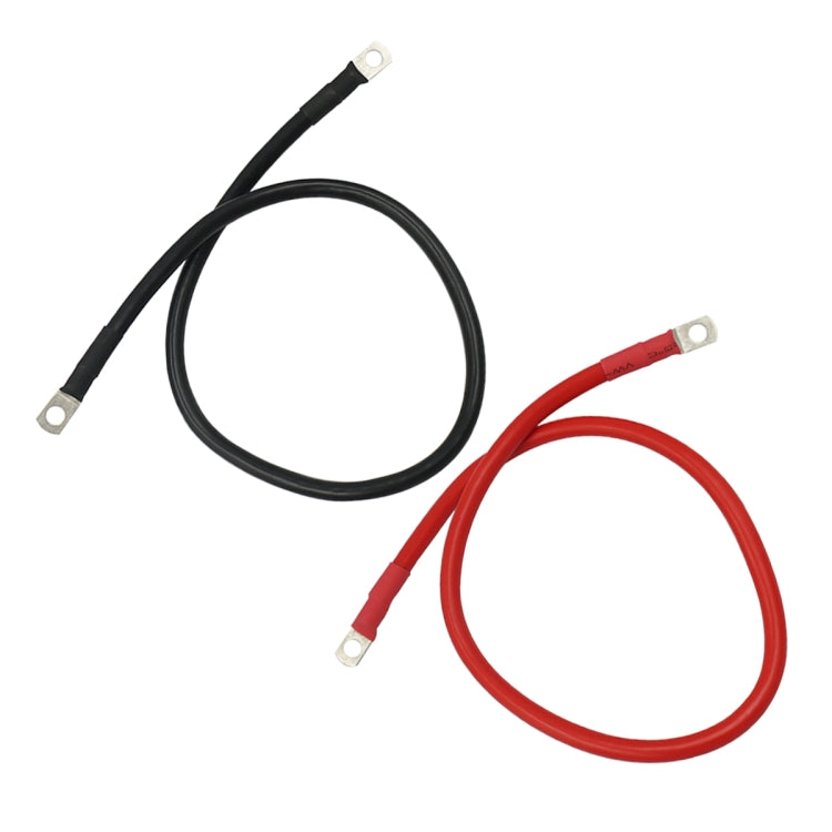 10AWG 6-5 Car 50cm Red + Black Pure Copper Battery Inverter Cable - Booster Cable & Clip by buy2fix | Online Shopping UK | buy2fix