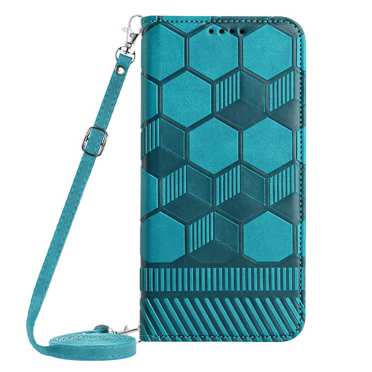 For Nothing Phone 1 Crossbody Football Texture Magnetic PU Phone Case(Light Blue) - Nothing Cases by buy2fix | Online Shopping UK | buy2fix
