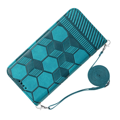 For Nothing Phone 1 Crossbody Football Texture Magnetic PU Phone Case(Light Blue) - Nothing Cases by buy2fix | Online Shopping UK | buy2fix