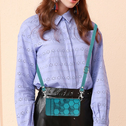 For Nothing Phone 1 Crossbody Football Texture Magnetic PU Phone Case(Light Blue) - Nothing Cases by buy2fix | Online Shopping UK | buy2fix