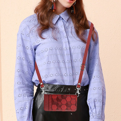 For Nothing Phone 1 Crossbody Football Texture Magnetic PU Phone Case(Red) - Nothing Cases by buy2fix | Online Shopping UK | buy2fix