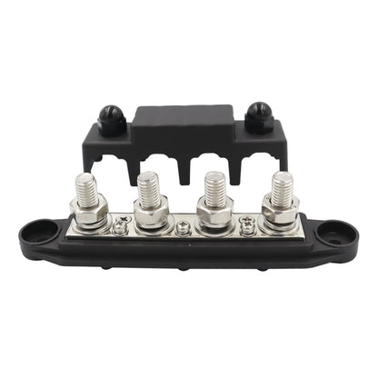 Black M10 Stud RV Ship High Current Power Distribution Terminal Block with Cover - Fuse by buy2fix | Online Shopping UK | buy2fix