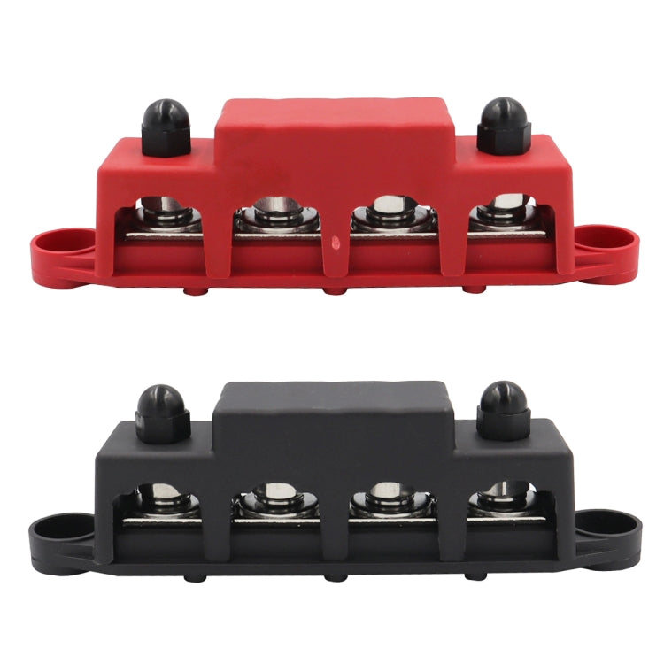 1 Pair Black & Red M8 Stud RV Ship High Current Power Distribution Terminal Block with Cover - Fuse by buy2fix | Online Shopping UK | buy2fix