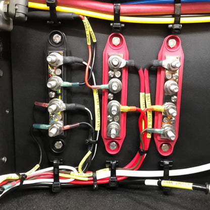 1 Pair Black & Red M8 Stud RV Ship High Current Power Distribution Terminal Block with Cover - Fuse by buy2fix | Online Shopping UK | buy2fix