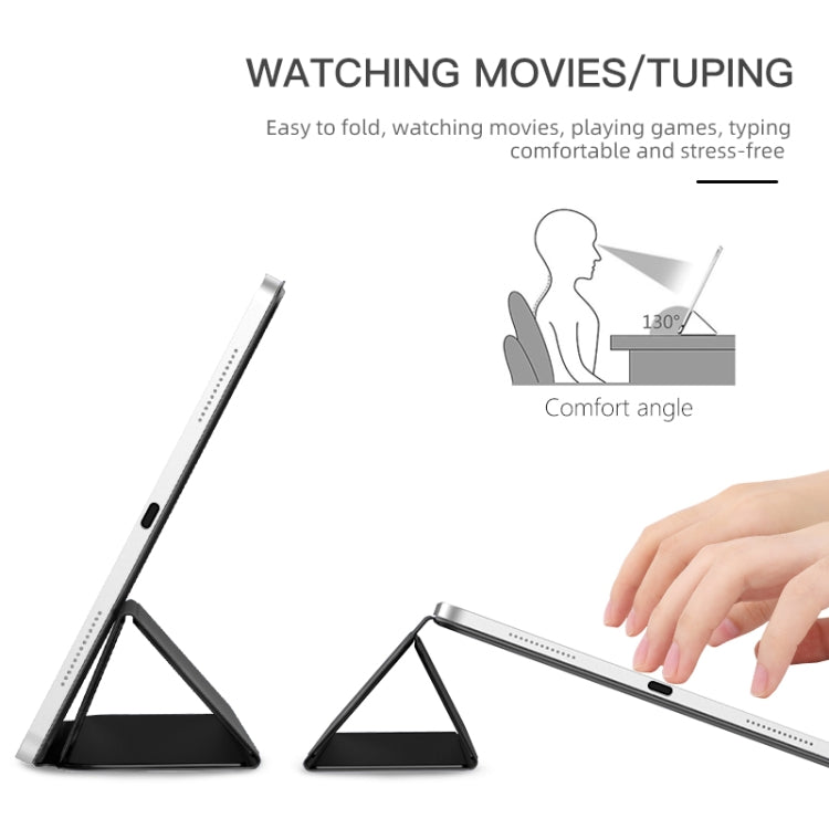 For iPad 2025 / 2022 3-fold Double-sided Clip Magnetic Smart Tablet Case (Black) - iPad 2025 / 2022 Cases by buy2fix | Online Shopping UK | buy2fix