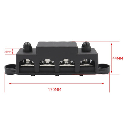 Red M10 Stud RV Ship High Current Power Distribution Terminal Block with Accessories - Fuse by buy2fix | Online Shopping UK | buy2fix