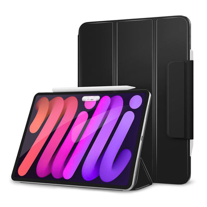For iPad mini 6 / mini 2024 3-fold Double-sided Clip Buckle Magnetic Smart Tablet Case(Black) - iPad mini 6 Cases by buy2fix | Online Shopping UK | buy2fix