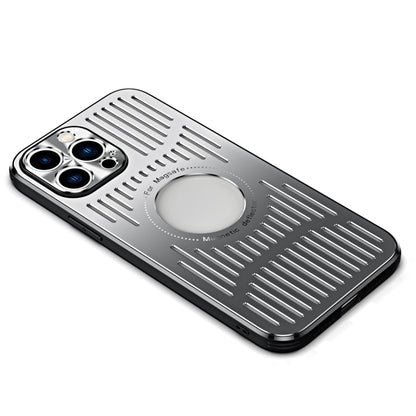 For iPhone 14 Pro Max Aluminum Alloy Magsafe Magnetic Cooling Phone Case (Silver) - iPhone 14 Pro Max Cases by buy2fix | Online Shopping UK | buy2fix