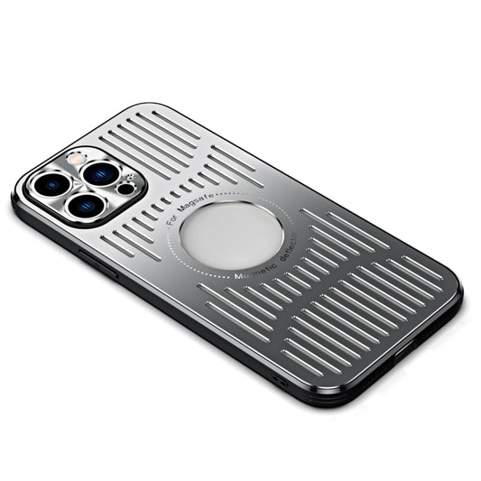 For iPhone 14 Pro Max Aluminum Alloy Magsafe Magnetic Cooling Phone Case (Silver) - iPhone 14 Pro Max Cases by buy2fix | Online Shopping UK | buy2fix