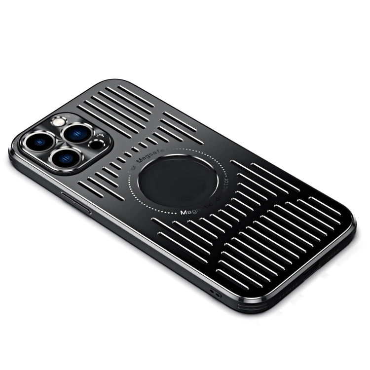 For iPhone 14 Pro Max Aluminum Alloy Magsafe Magnetic Cooling Phone Case (Black) - iPhone 14 Pro Max Cases by buy2fix | Online Shopping UK | buy2fix