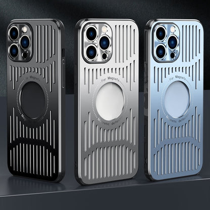 For iPhone 14 Pro Max Aluminum Alloy Magsafe Magnetic Cooling Phone Case (Silver) - iPhone 14 Pro Max Cases by buy2fix | Online Shopping UK | buy2fix