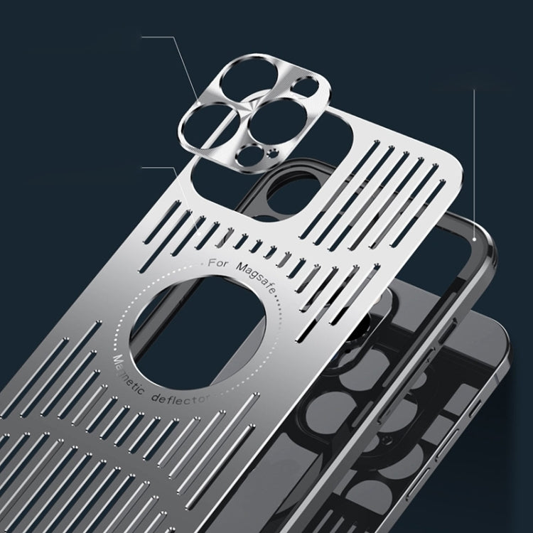 For iPhone 14 Pro Max Aluminum Alloy Magsafe Magnetic Cooling Phone Case (Silver) - iPhone 14 Pro Max Cases by buy2fix | Online Shopping UK | buy2fix