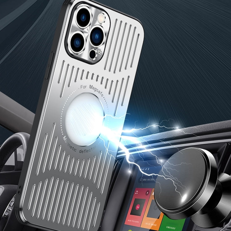 For iPhone 14 Pro Max Aluminum Alloy Magsafe Magnetic Cooling Phone Case (Silver) - iPhone 14 Pro Max Cases by buy2fix | Online Shopping UK | buy2fix