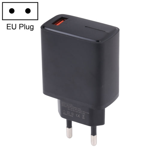 LZ-1130 QC 3.0 USB Charger, Plug Type:EU Plug(Black) - USB Charger by buy2fix | Online Shopping UK | buy2fix