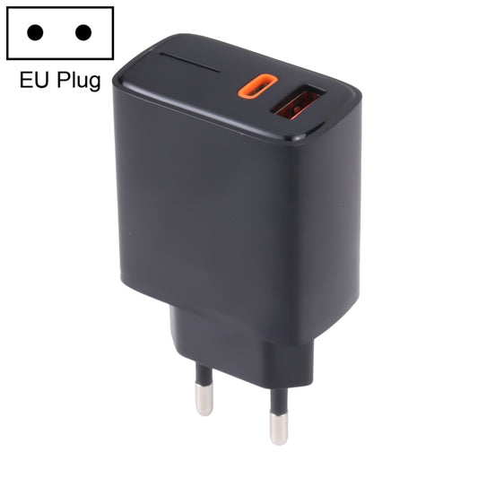 LZ-1130 PD 20W Type-C+QC 3.0 USB Fast Charger, Plug Type:EU Plug(Black) - USB Charger by buy2fix | Online Shopping UK | buy2fix