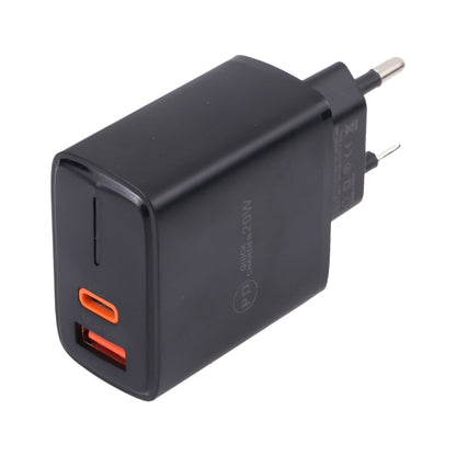 LZ-1130 PD 20W Type-C+QC 3.0 USB Fast Charger, Plug Type:EU Plug(Black) - USB Charger by buy2fix | Online Shopping UK | buy2fix