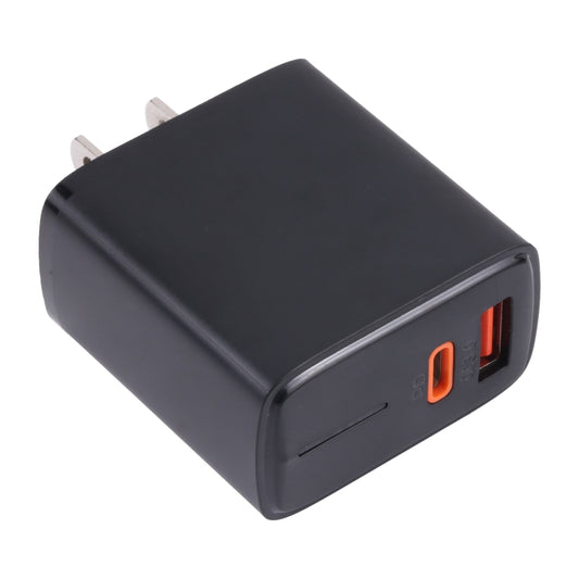 LZ-1130 PD 20W Type-C+QC 3.0 USB Fast Charger, Plug Type:US Plug(Black) - USB Charger by buy2fix | Online Shopping UK | buy2fix