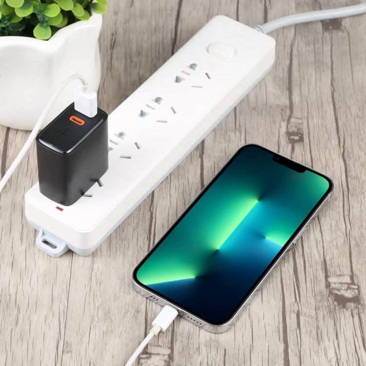 LZ-1130 PD 20W Type-C+QC 3.0 USB Fast Charger, Plug Type:US Plug(Black) - USB Charger by buy2fix | Online Shopping UK | buy2fix