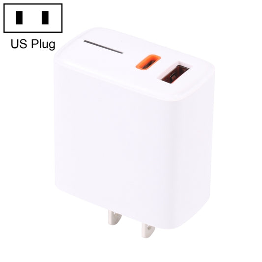 LZ-1130 PD 20W Type-C+QC 3.0 USB Fast Charger, Plug Type:US Plug(White) - USB Charger by buy2fix | Online Shopping UK | buy2fix