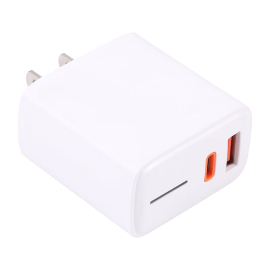 LZ-1130 PD 20W Type-C+QC 3.0 USB Fast Charger, Plug Type:US Plug(White) - USB Charger by buy2fix | Online Shopping UK | buy2fix