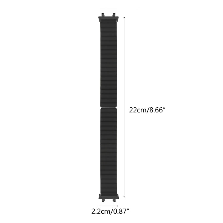 For Amazfit T-Rex 2 Silicone Magnetic Dual-color Watch Band(Black) - Watch Bands by buy2fix | Online Shopping UK | buy2fix
