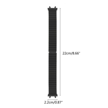For Amazfit T-Rex 2 Silicone Magnetic Dual-color Watch Band(Black) - Watch Bands by buy2fix | Online Shopping UK | buy2fix