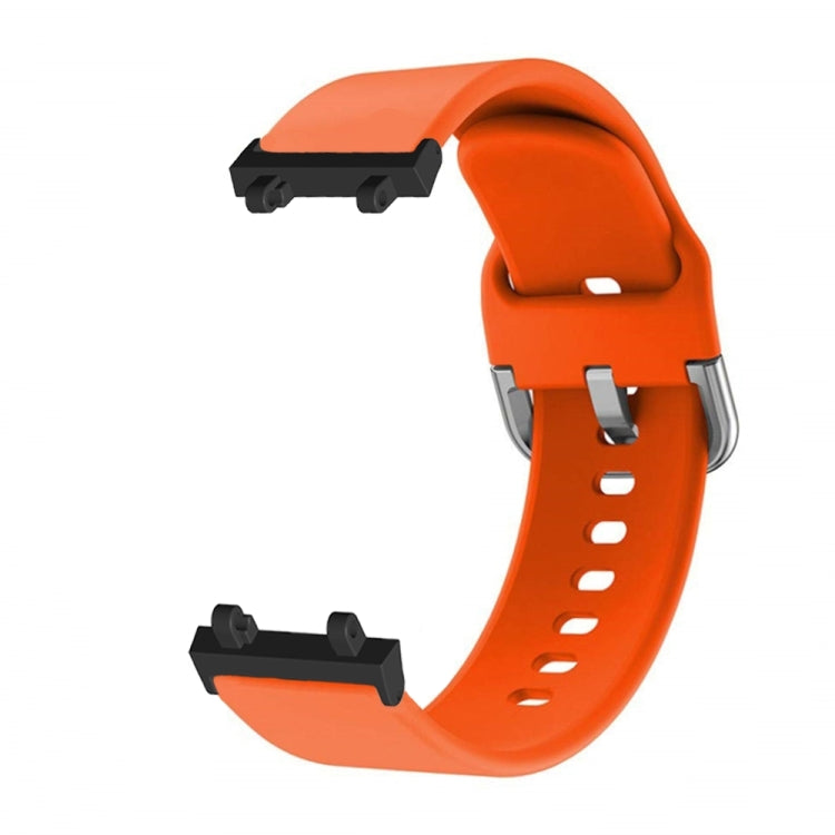 For Amazfit T-Rex 2 Silicone Reverse Buckle Watch Band(Orange) by buy2fix