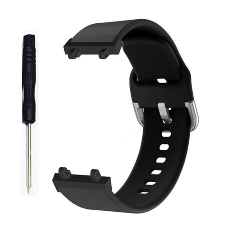 For Amazfit T-Rex 2 Silicone Reverse Buckle Watch Band(Black) - Watch Bands by buy2fix | Online Shopping UK | buy2fix