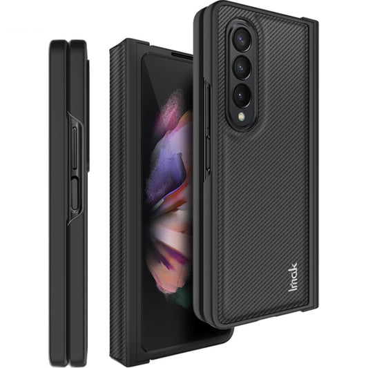 For Samsung Galaxy Z Fold4 5G IMAK Ruiyi Series Carbon Fiber PU + PC Phone Case(Black) - Galaxy Z Fold4 5G Cases by imak | Online Shopping UK | buy2fix