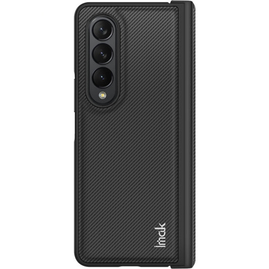 For Samsung Galaxy Z Fold4 5G IMAK Ruiyi Series Carbon Fiber PU + PC Phone Case(Black) - Galaxy Z Fold4 5G Cases by imak | Online Shopping UK | buy2fix