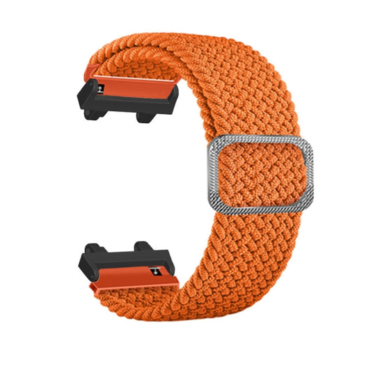 For Amazfit T-Rex 2 Adjustable Buckle Braided Nylon Watch Band(Orange) - Watch Bands by buy2fix | Online Shopping UK | buy2fix