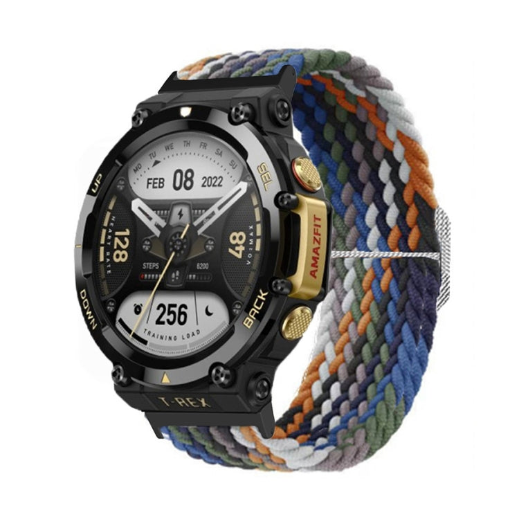 For Amazfit T-Rex 2 Adjustable Buckle Braided Nylon Watch Band(Colorful) - Watch Bands by buy2fix | Online Shopping UK | buy2fix