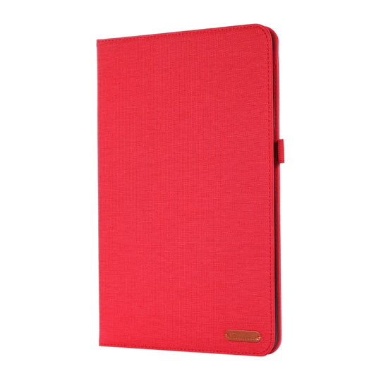 For Honor Pad 8 Fabric PU + TPU Flip Tablet Leather Case(Red) - Honor by buy2fix | Online Shopping UK | buy2fix