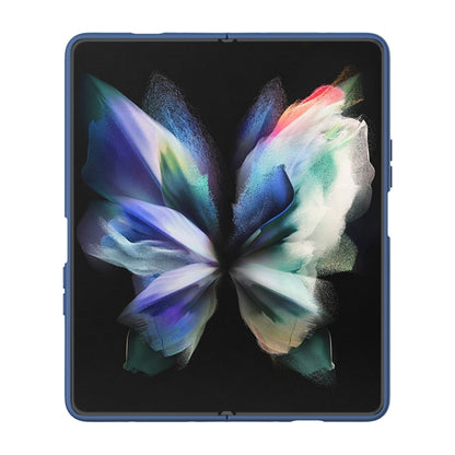 For Samsung Galaxy Z Fold4 5G NILLKIN CamShield Liquid Silicone + PC Full Coverage Case(Blue) - Galaxy Z Fold4 5G Cases by NILLKIN | Online Shopping UK | buy2fix