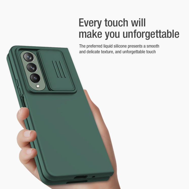 For Samsung Galaxy Z Fold4 5G NILLKIN CamShield Liquid Silicone + PC Full Coverage Case(Blue) - Galaxy Z Fold4 5G Cases by NILLKIN | Online Shopping UK | buy2fix