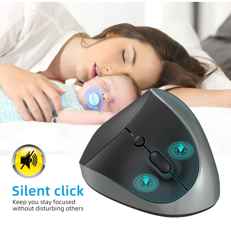 X10 2.4G Wireless Vertical Ergonomic Gaming Mouse(Grey) by buy2fix