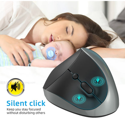 X10 2.4G Wireless Vertical Ergonomic Gaming Mouse(Grey) by buy2fix