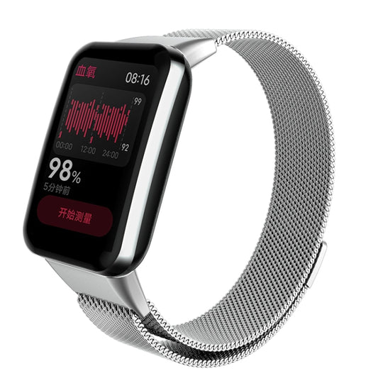 For Xiaomi Mi Band 7 Pro Milan Magnetic Metal Watch Band(Silver) - Watch Bands by buy2fix | Online Shopping UK | buy2fix