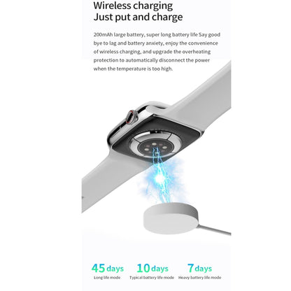 Watch 8 Max 1.85 inch Wireless Charging Bluetooth Call NFC Smartwatch(Blue) by buy2fix